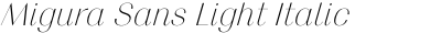 Migura Sans Light Italic